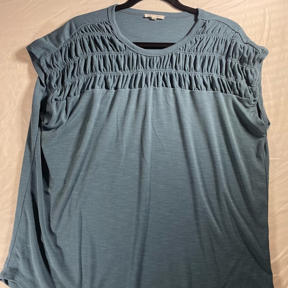 Maurices Tops - Maurices Slate Blue Ruched Yoke Tank Top